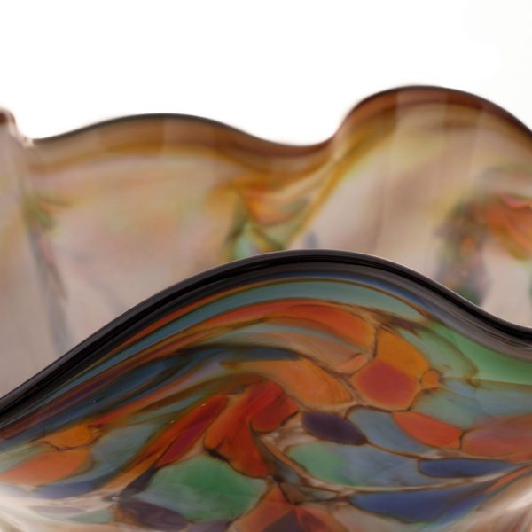 Tall wave vase - large - ET Rainbow DD lip detail