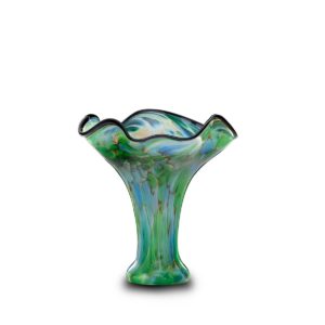 Tall slender wave vase - large - ET Teal