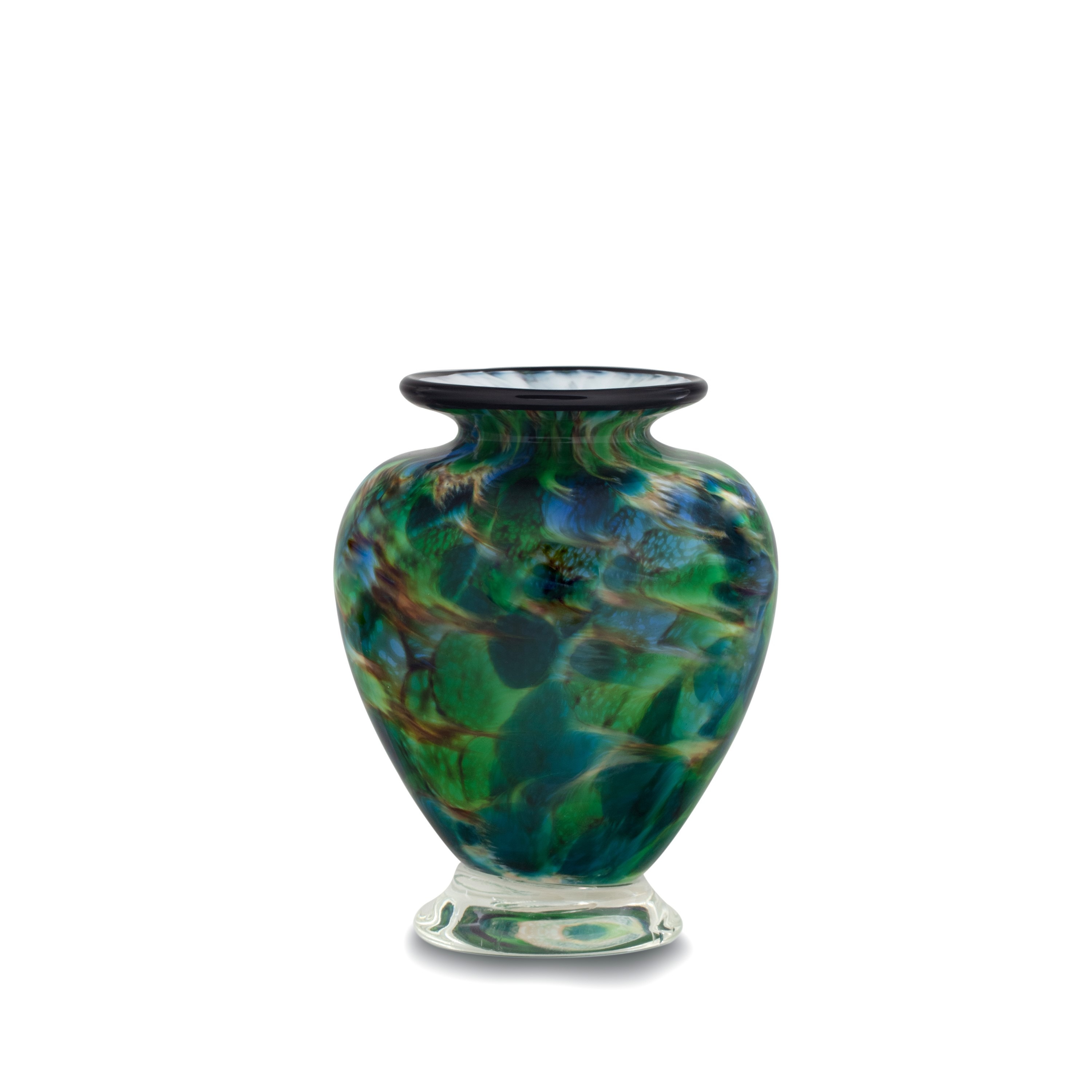 Small ET Teal Squat Vase