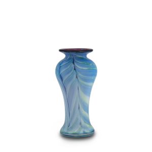 Slender Lady Vase - Small - Purple-Green-Blue Feathered