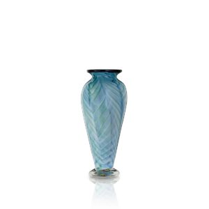 Large vase - Purple-Green-Blue Feathered