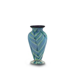 Small vase - Purple-Green-Blue Feathered