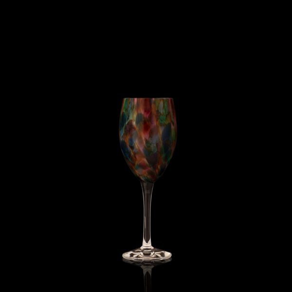 Fall Celebration wine glass - black background