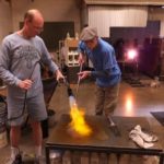 Nathan Sheafor and Louis Colosimo at The Glass Forge studio