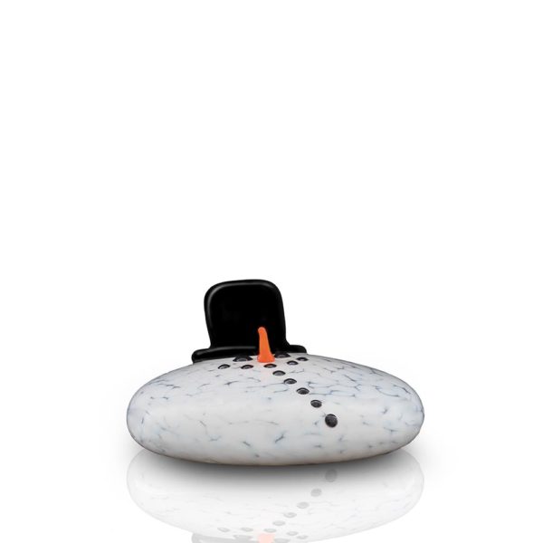 Puddled snowman with top hat