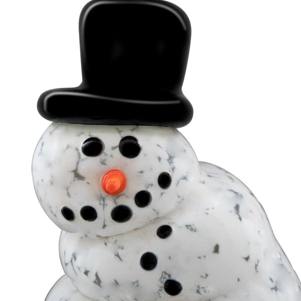 Slumping Snowman with top hat